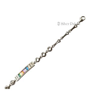 Shop 925 Sterling Silver Blue Topaz  Rainbow Moonstone Bracelet Online at  Gehna