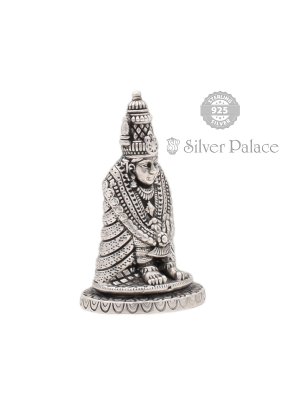 92.5 Oxidised Silver Thulja Bhavani Kolapur Lakshmi Idol - Silver