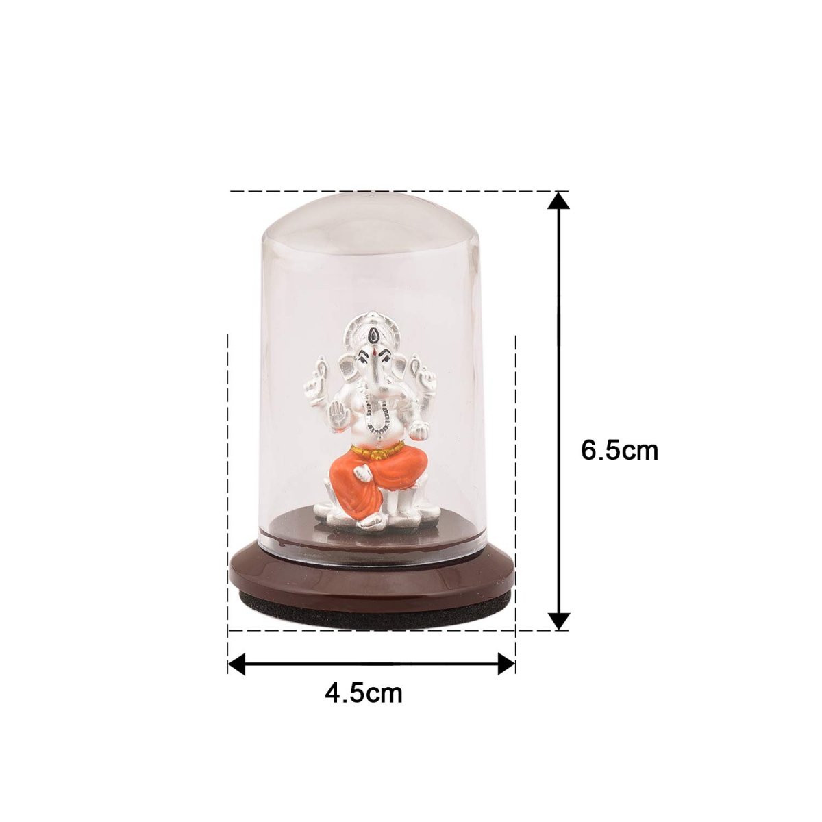 999 PURE SILVER GANESHA DASHBOARD SHOWPIECE 
