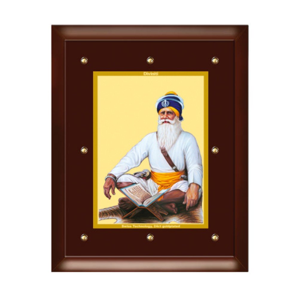 24K GOLD PLATED MDF FRAME SIZE 5 CLASSIC COLOR BABA DEEP SINGH