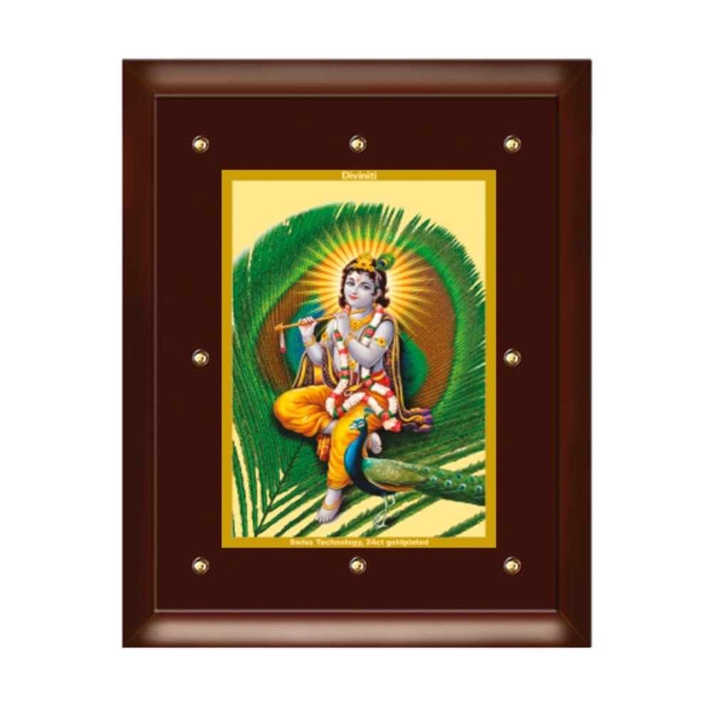24K GOLD PLATED MDF FRAME SIZE 5 CLASSIC COLOR KRISHNA-4