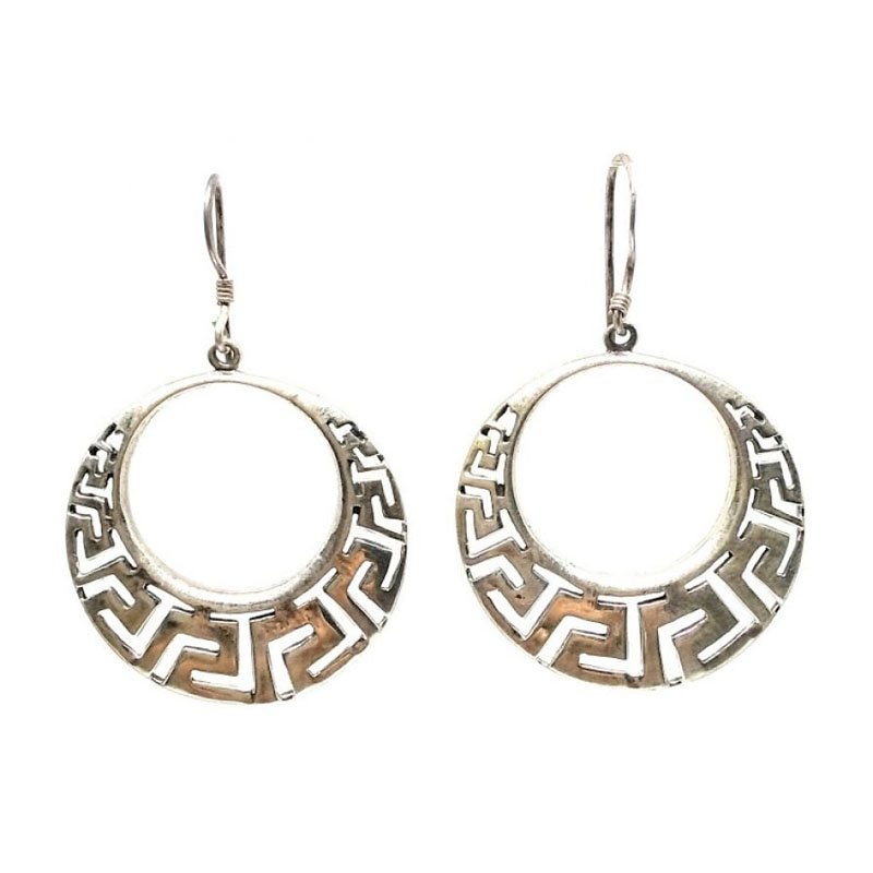 SILVER GOLDEN SLOID ROUND DROP EARRINGS FOR BRIDAL