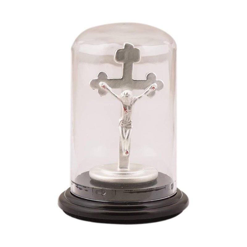 999 PURE SILVER  HOLY CROSS JESUS  IDOL CAR STAND/GIFT ITEM 
