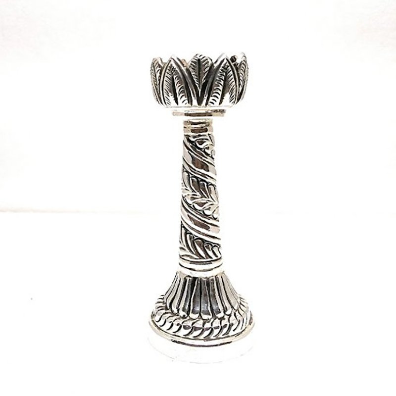 92.5 PURE OXIDISED SILVER CANDLE HOLDER FOR BEDROOM 