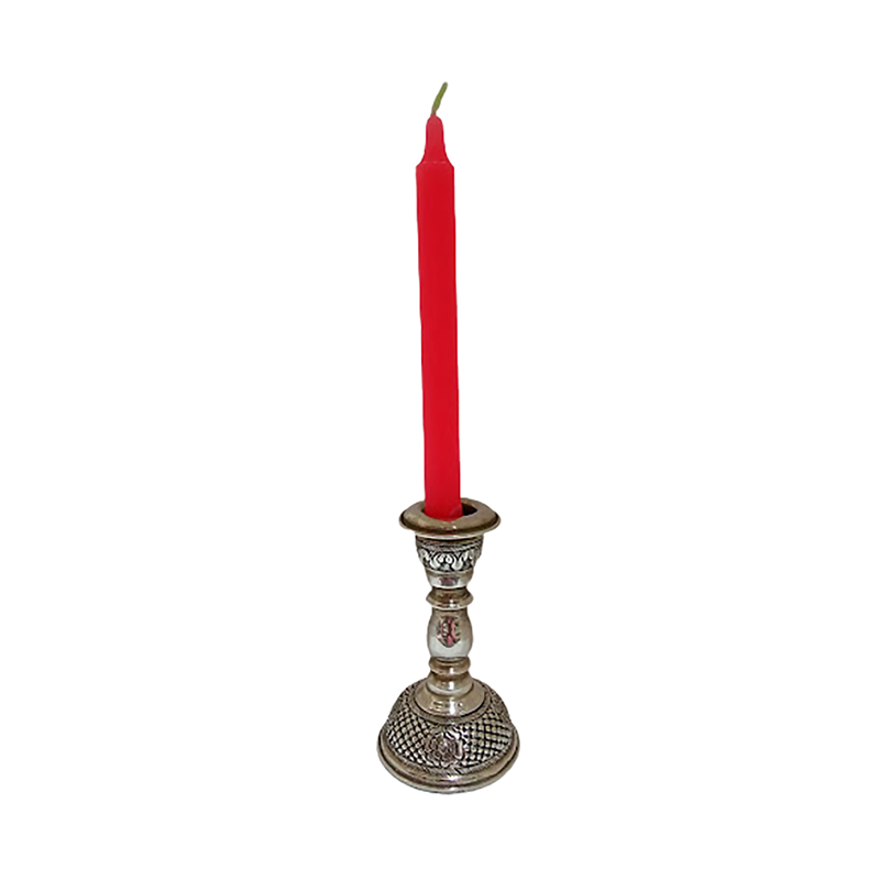 92.5 PURE SILVER CANDLE STAND BIS HALLMARKED 