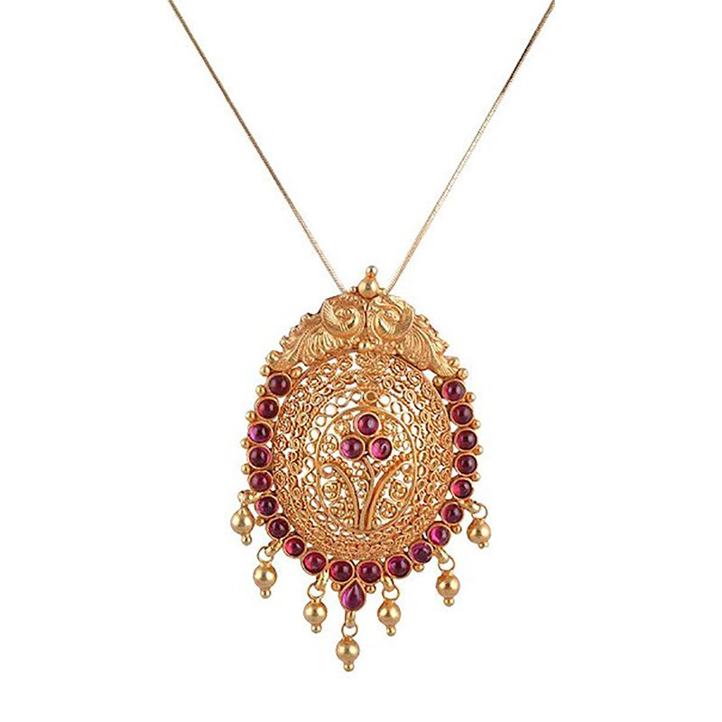 GOLD PLATED TRADITIONAL PENDANT FOR WOMEN 