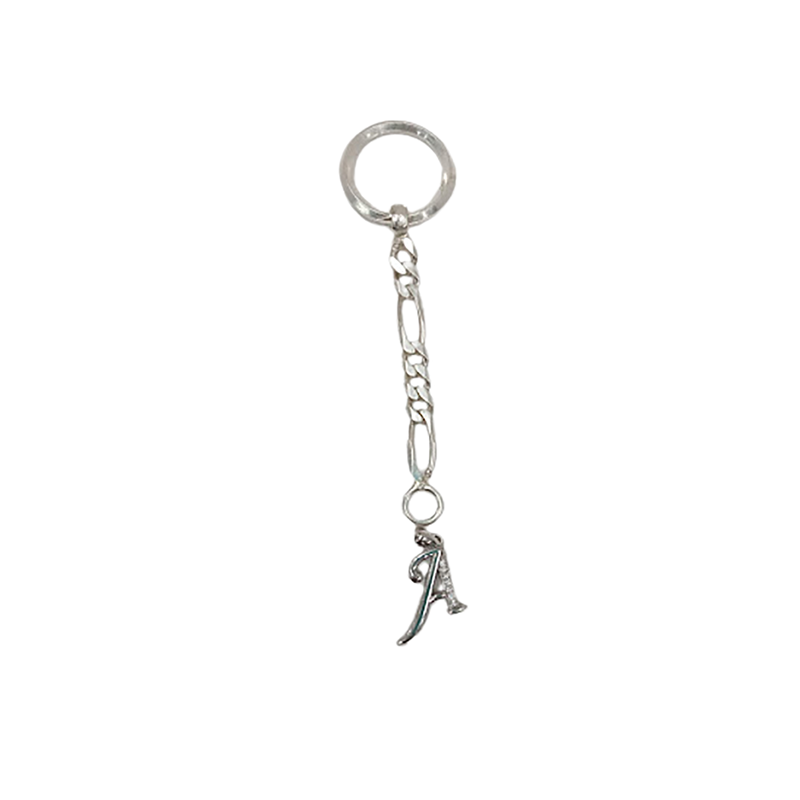 925  SILVER ALPHABET LETTER A KEYCHAIN 