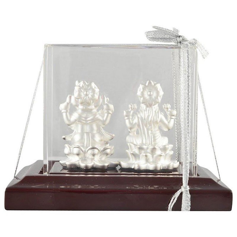 999 Pure Silver Laxmi Ganesh Idol For An Auspicious Gifting Silver Palace