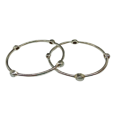 925 SILVER PEARL STUDDED BANGLE FOR GIRLS
