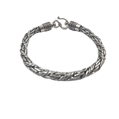 92.5 Oxidized Silver Bracelet For Men & Boys - Silver Palace