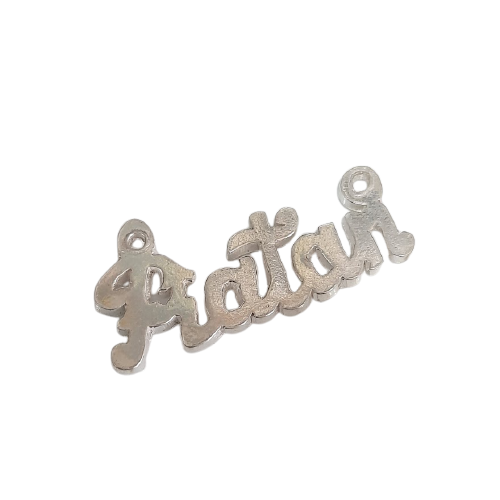 92.5 STERLING SILVER RATAN NAME PENDANT FOR UNISEX