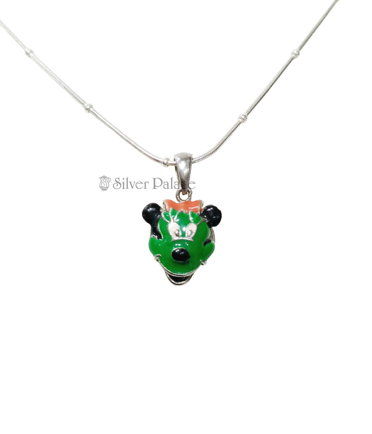 92.5 STERLING SILVER MICKEY MOUSE PENDANT FOR KIDS CHAIN