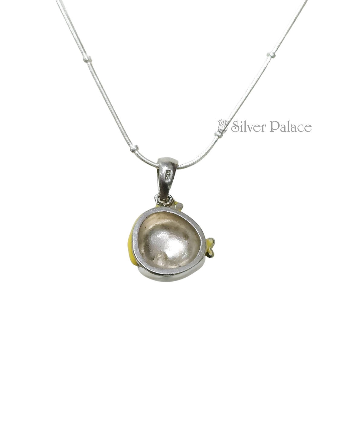 92.5 Sterling Silver Yellow Angry Bird Pendant Chain - Grand Silver ...