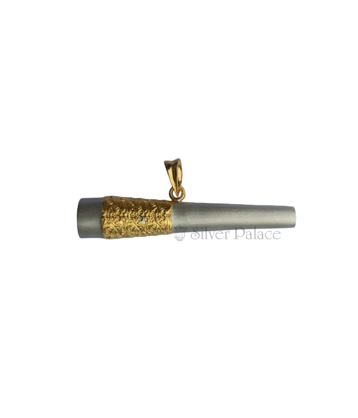 92.5 STERLING SILVER GOLD SILVER PLATED FILTER MOUTHPIECE PENDANT