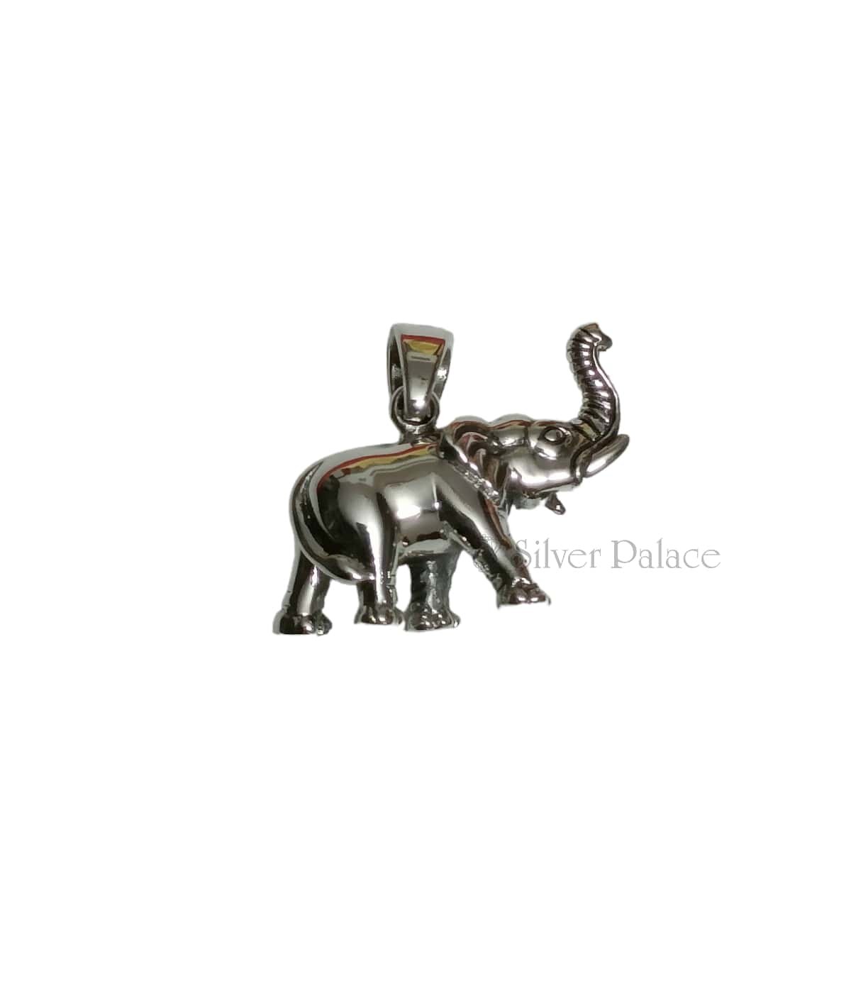 OXIDISED SILVER ELEPHANT DESIGN PENDANT