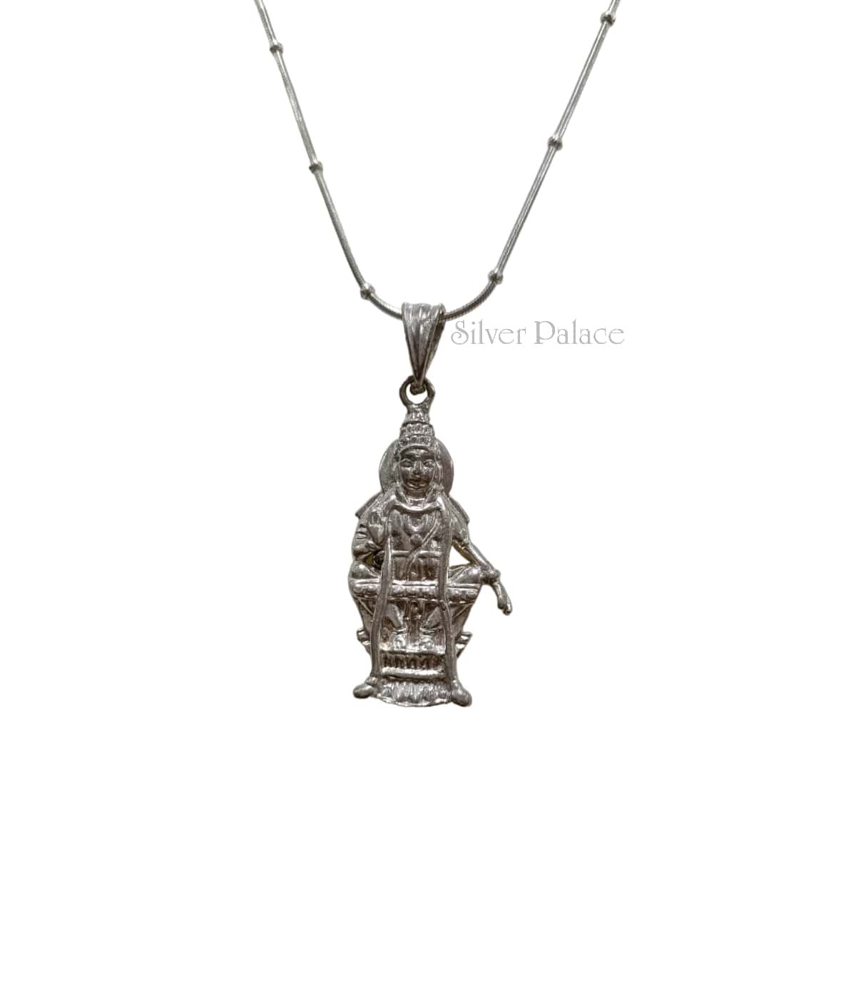 Sterling Silver Swami Ayyappa Pendant Silver Palace