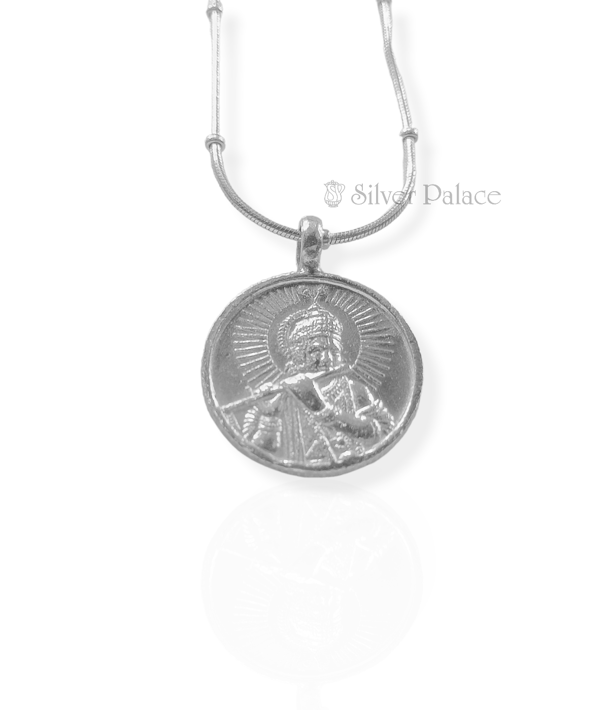 STERLING SILVER LORD KRISHNA COIN PENDANT