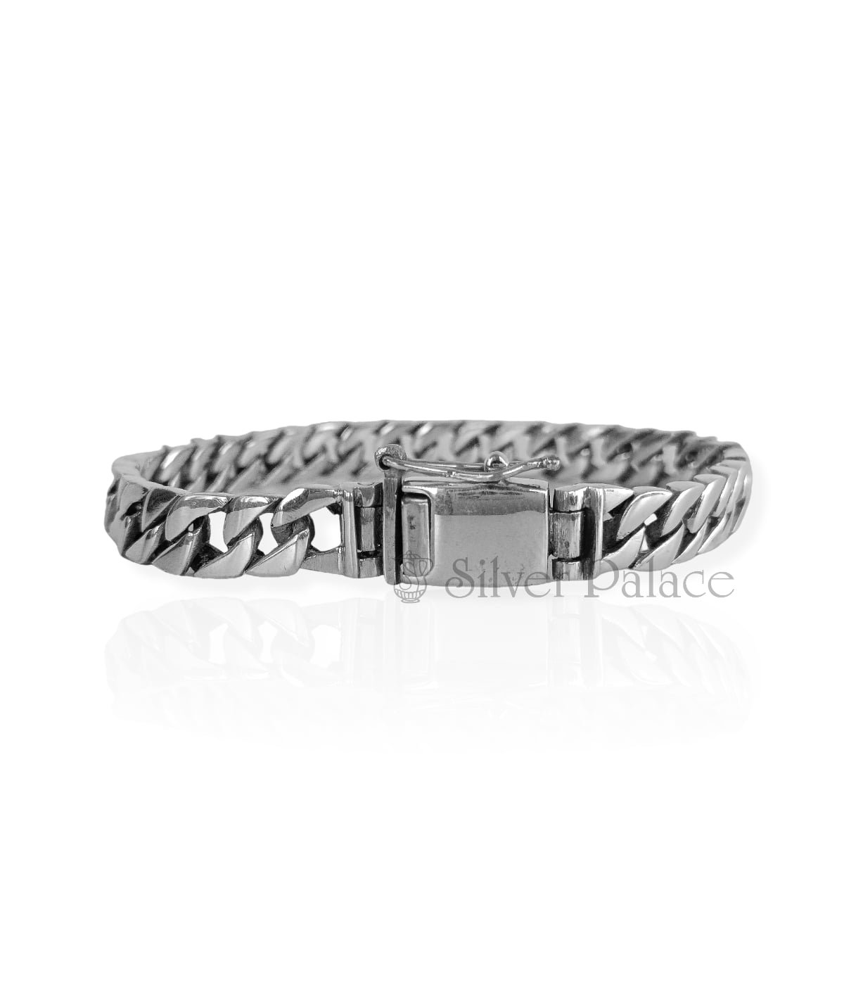 Sterling Silver Chain Design Bracelet For Men  Silver Palace