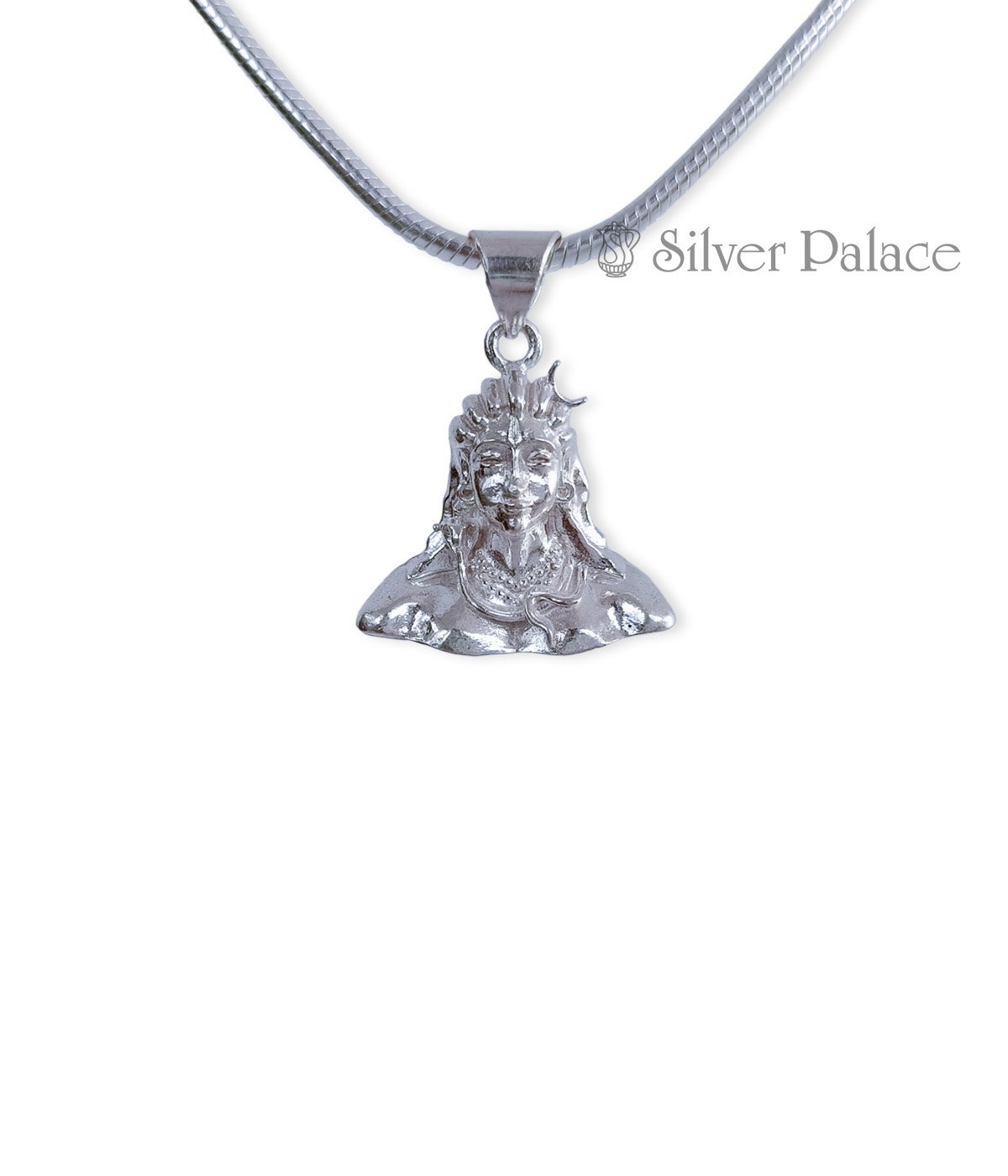 Sterling Silver Adi Yogi Pendant With Chain Silver Palace