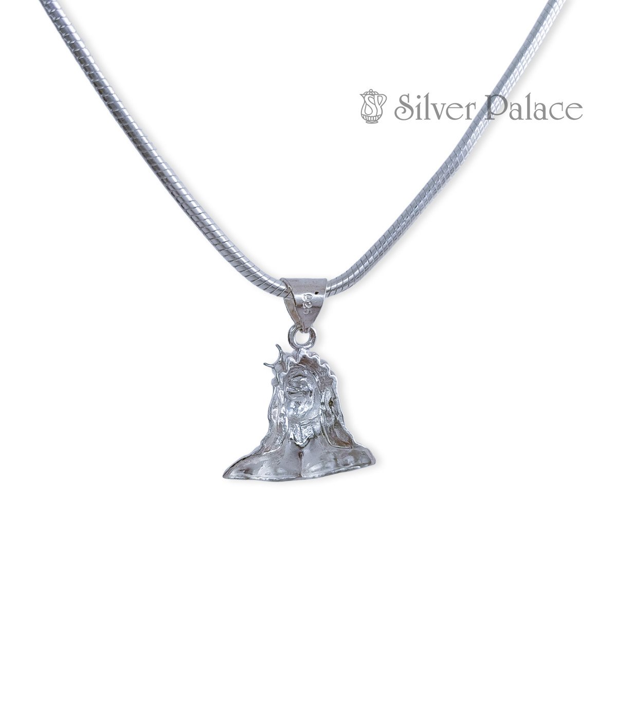 Sterling Silver Adi Yogi Pendant With Chain Silver Palace