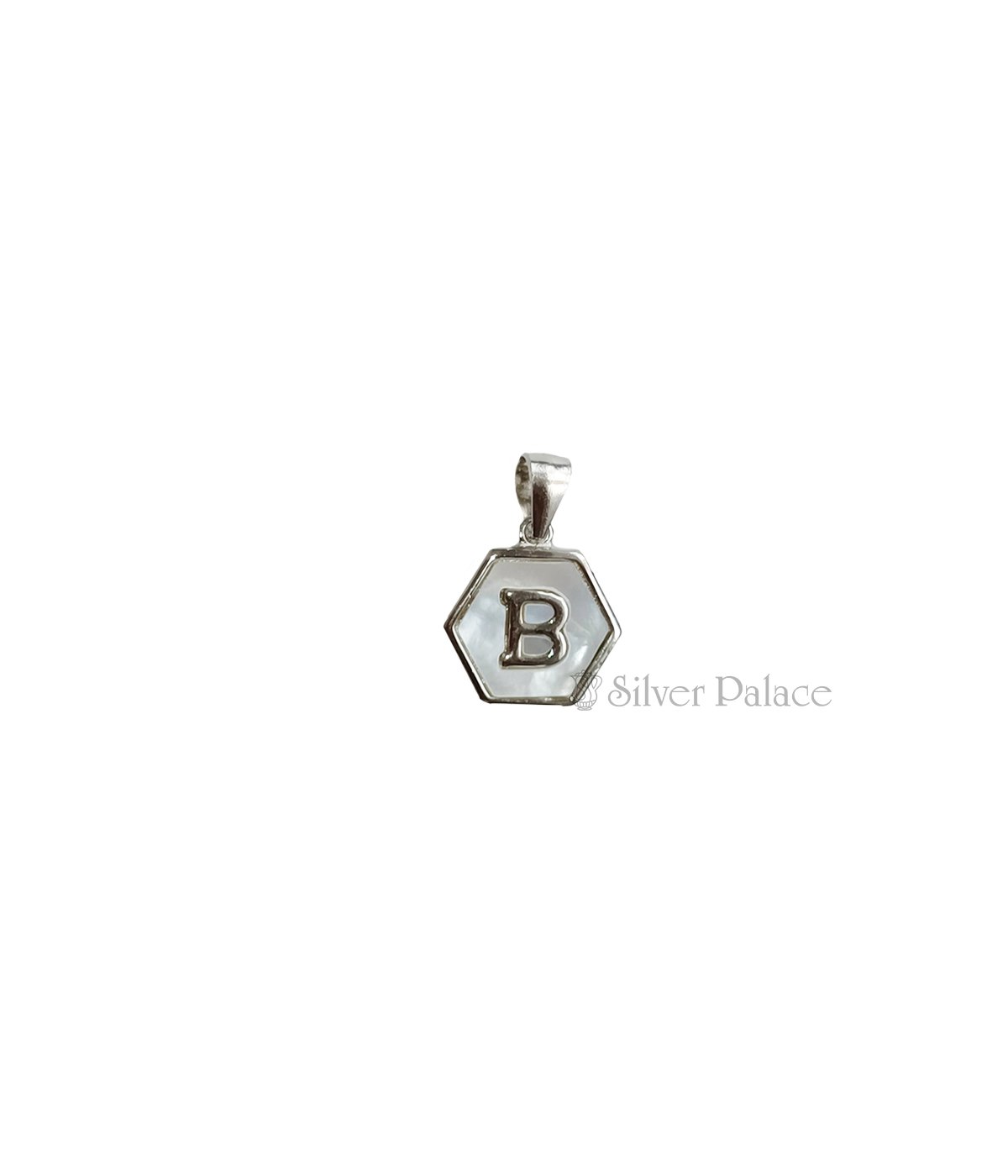 92.5 STERLING SILVER INITIAL LETTER B PENDANT