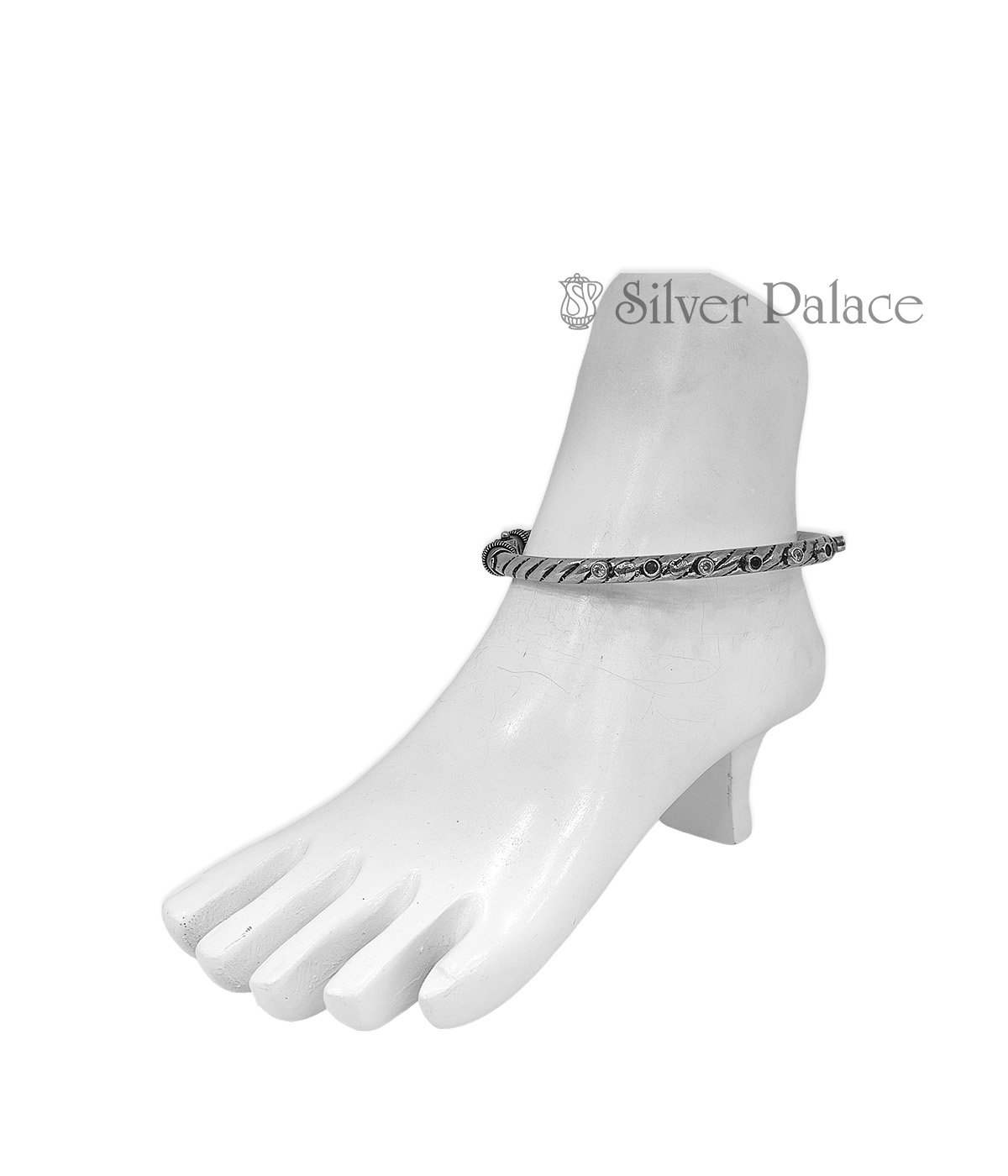 92.5 OXIDISED SILVER BANGLE TYPE ANKLETS
