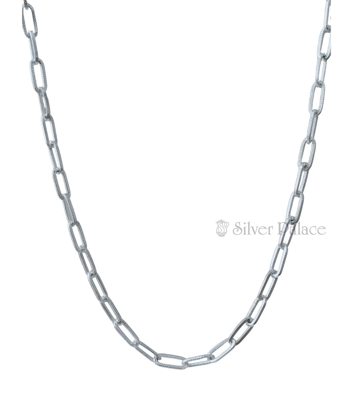 STERLING SILVER LONG LINKED RAPPER HOLLOW CHAIN FOR COLLEGE BOYS