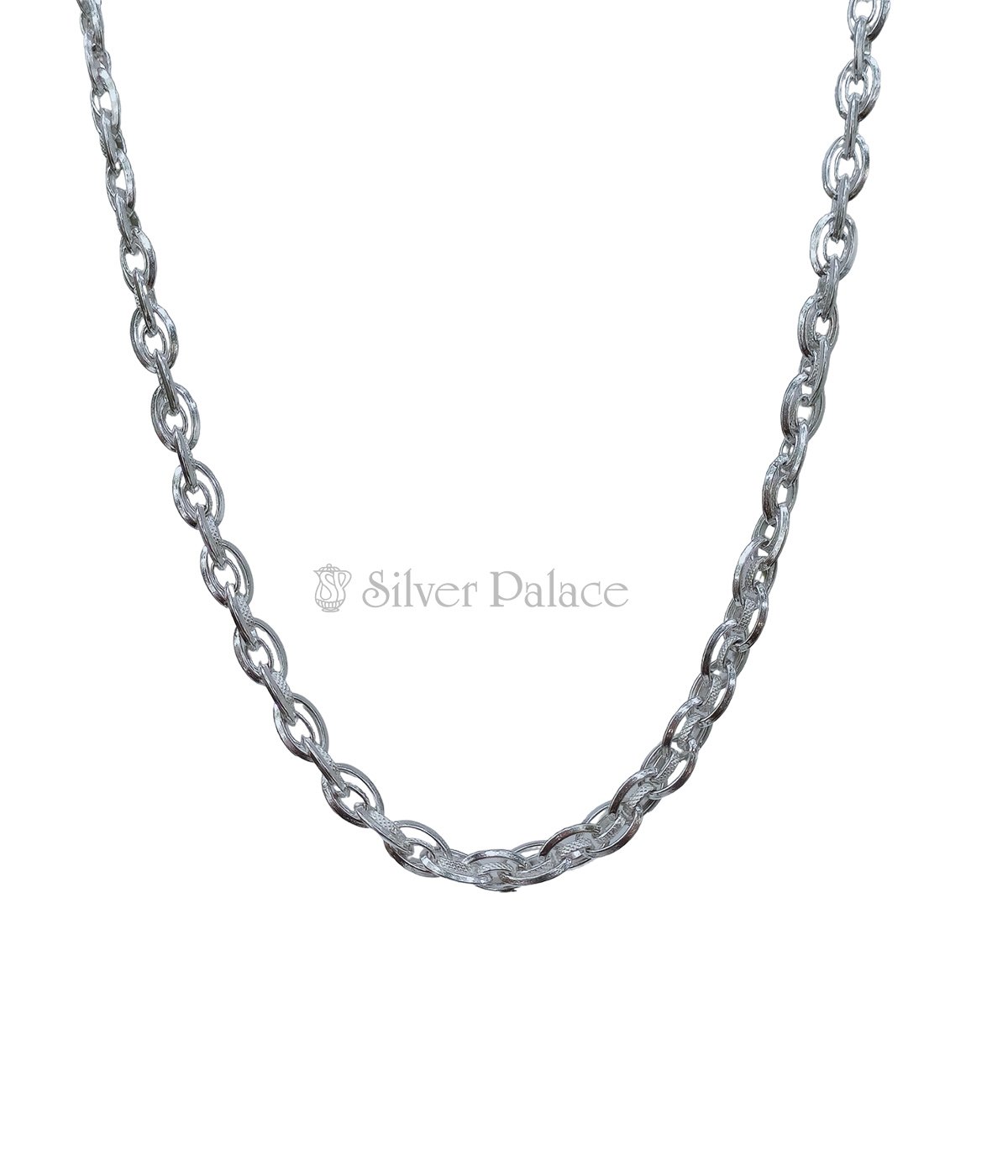 STERLING SILVER LINKED MULTI LAYERD HOLLOW CHAIN FOR BOYS 
