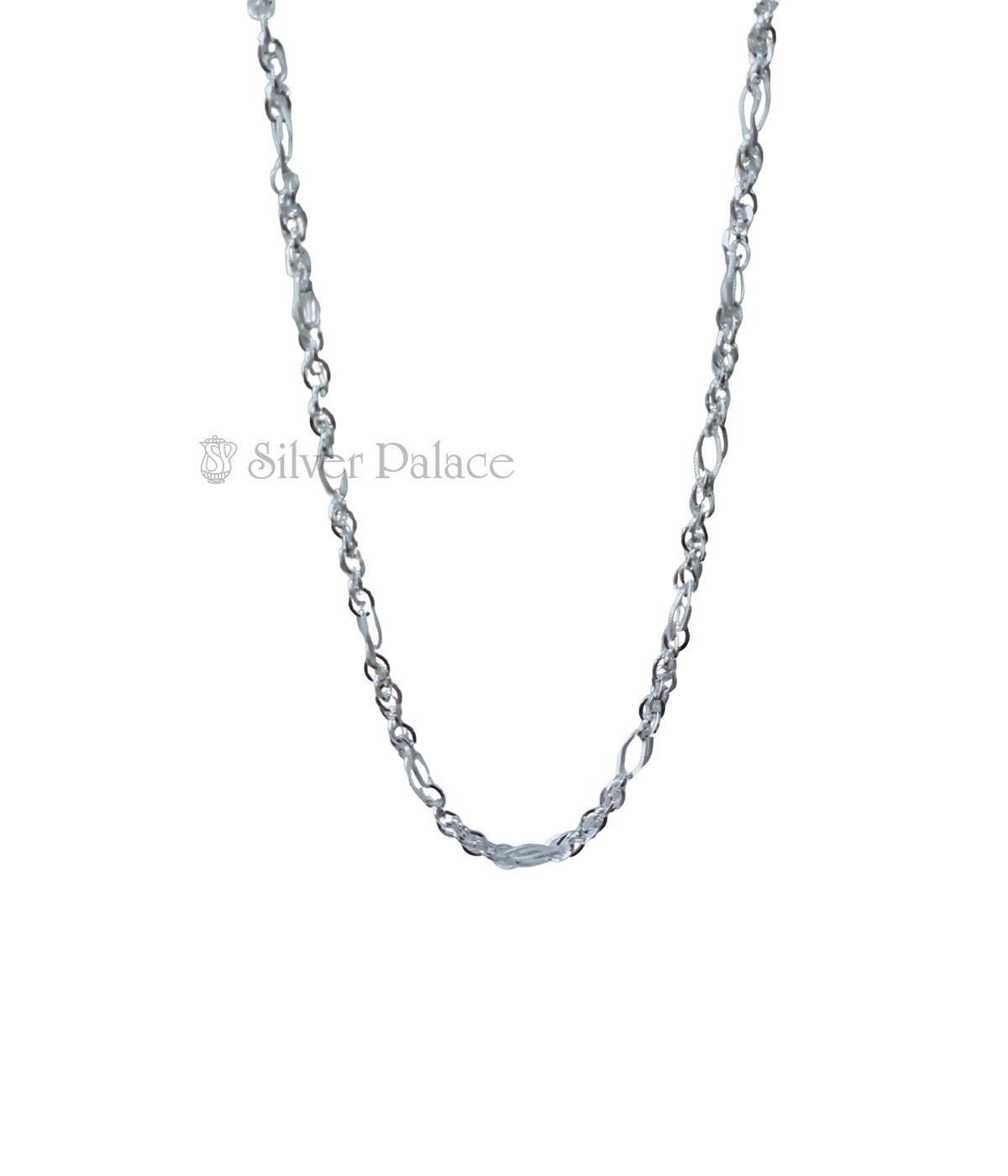 STERLING SILVER TINY LOOPED HOLLOW CHAIN FOR MEN/GENTS