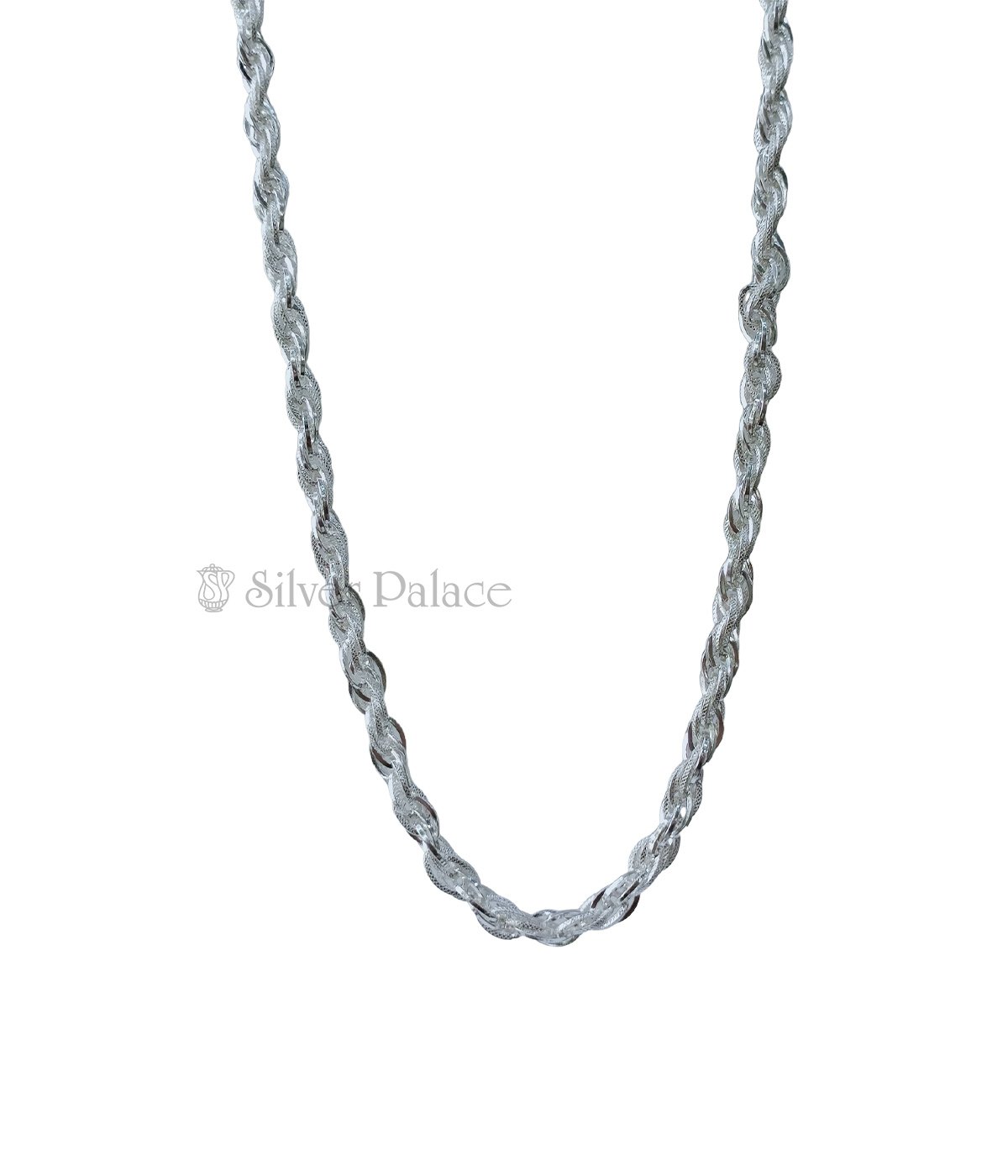 92.5 STERLING SILVER TWISTED LINKED HOLLOW CHAIN 