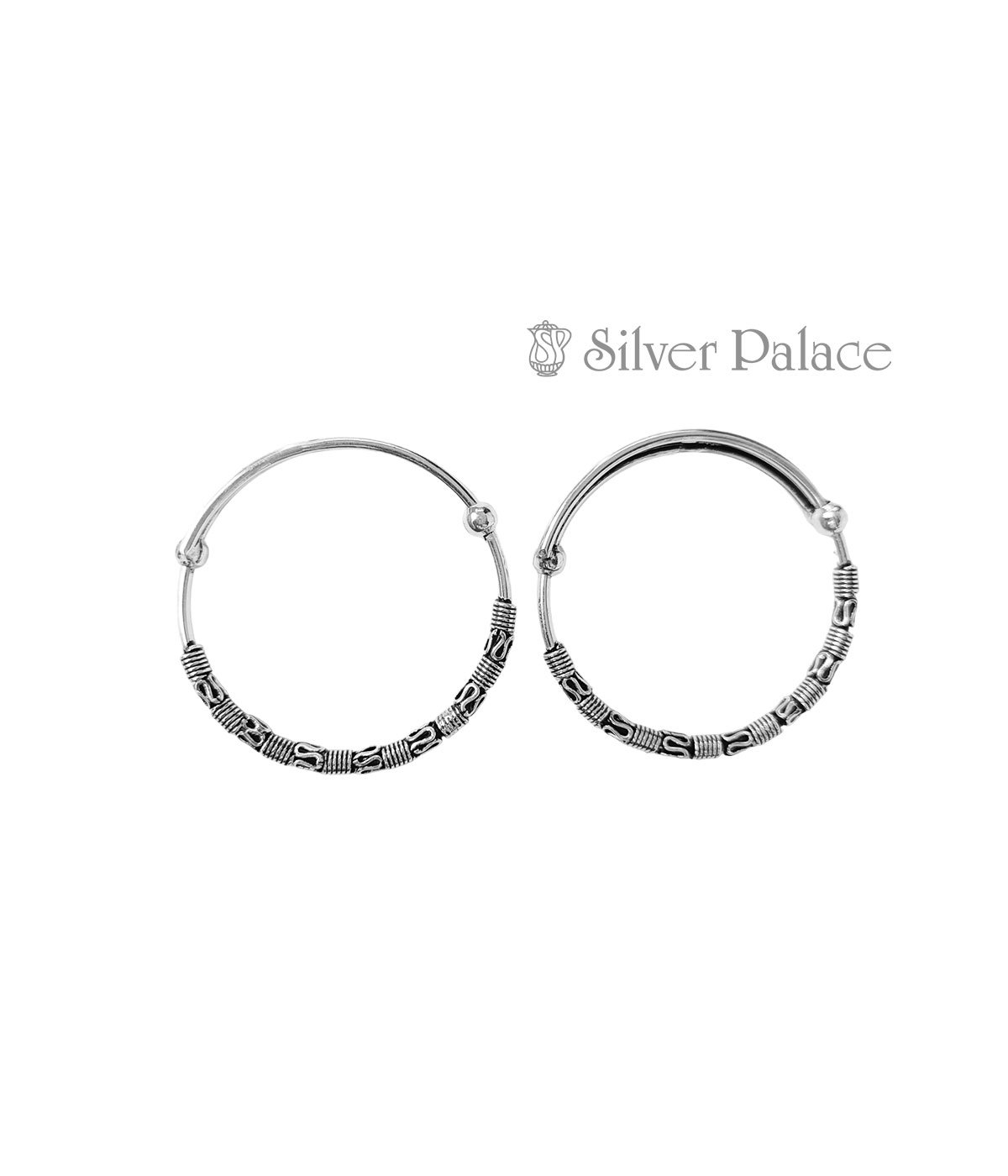 OXIDISED SILVER BEAD DESIGN KIDS PAIR KADA FOR ANKLE AND WRIST
