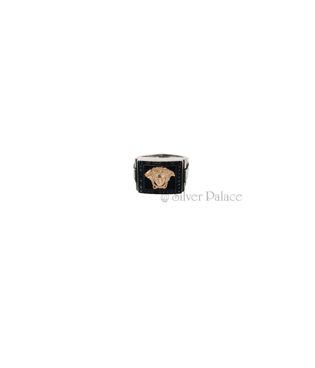 STERLING SILVER VERSACE LUXURY RING