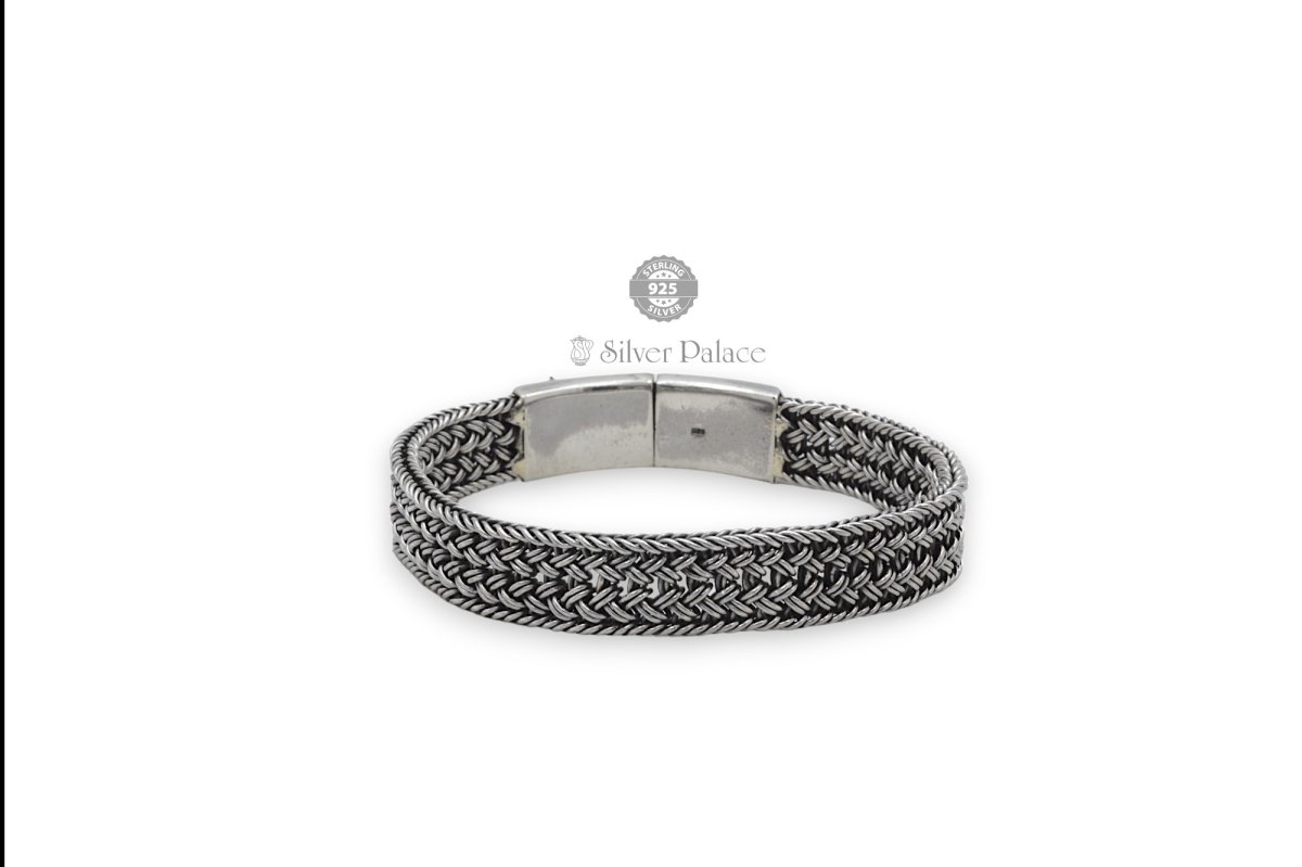 German Silver Braided Bracelet – beadsnfashion