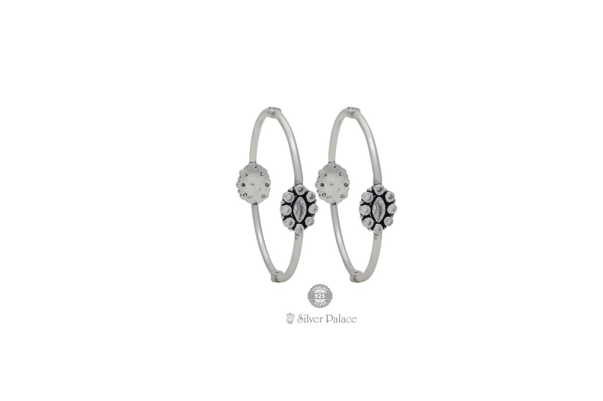 STERLING SILVER BANGLES WITH CUBIC ZIRCONIA STONE FOR GIRLS