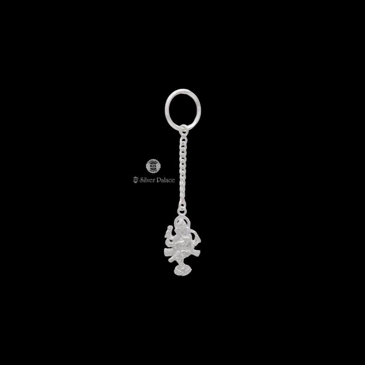 925 Sterling Silver Ganesh Key Chain For Your Keys - Silver Palace