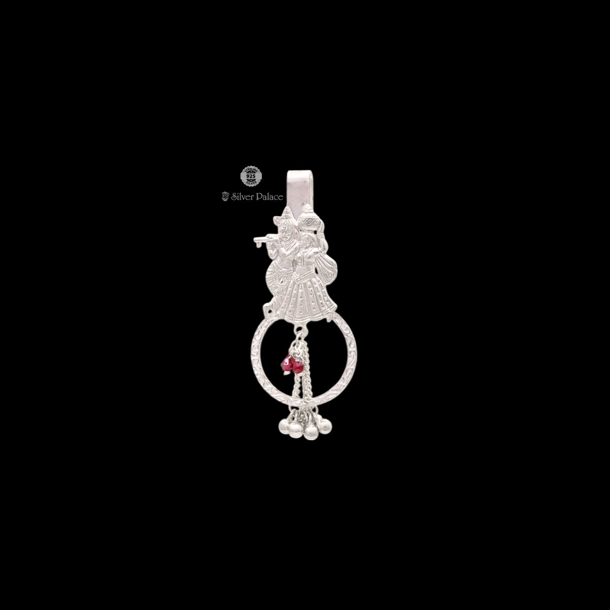 Radhey Key Chain 925 Sterling Silver Radha Krishnan Hip Key Chain For Womens - Silver Palace