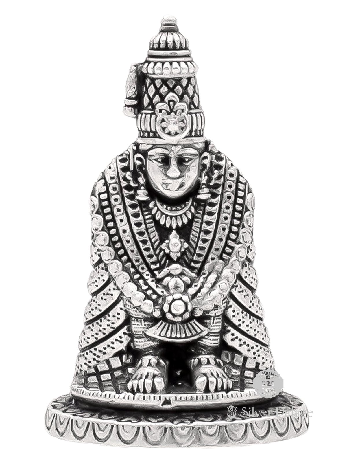92.5 Oxidised Silver Thulja Bhavani Kolapur Lakshmi Idol - Silver