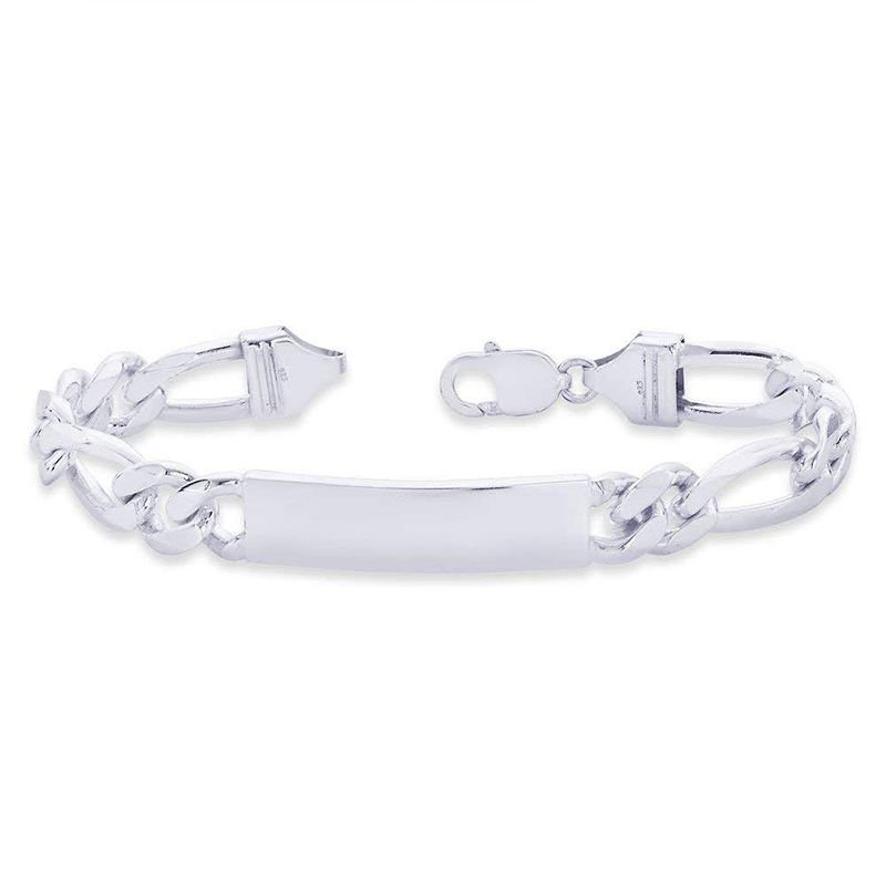Buy quality Pure Silver Designer Gents Bracelet Studded With Zircon in New  Delhi