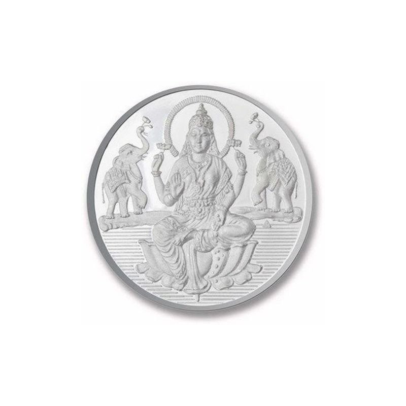 1 gm Silver Coin GAJALAKSHMI ROUND 999 SILVER COIN