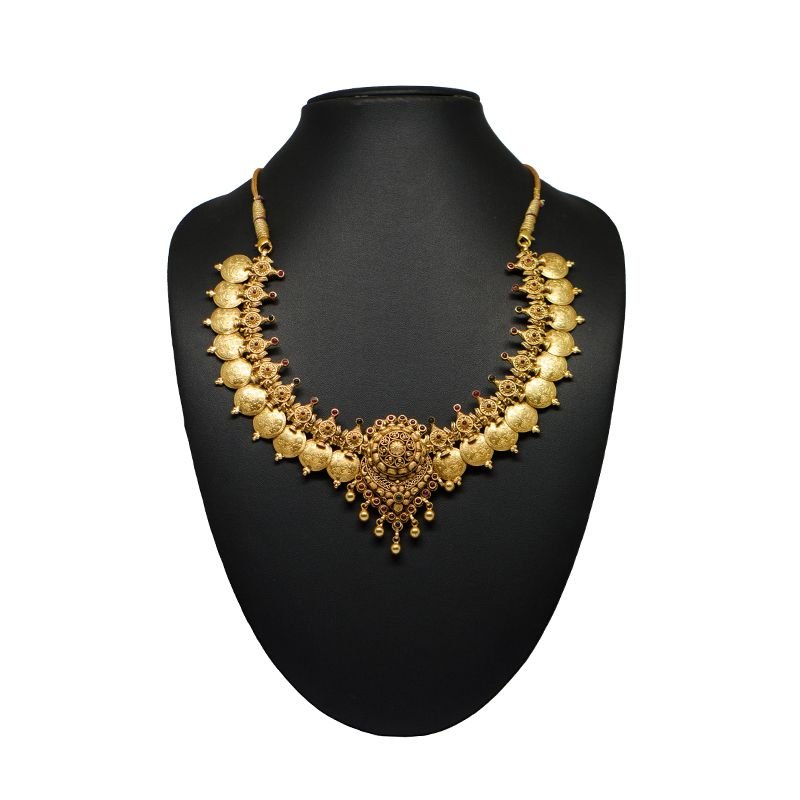 COIN GOLD POLISH NECKLACE FOR GIRLS 