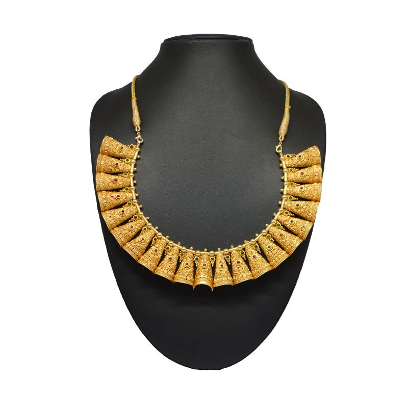 BELL CHOKER GOLD POLISH NECKLACE FOR WOMEN