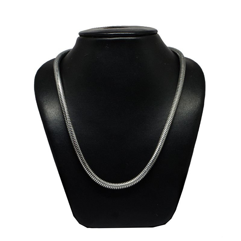 SNAKE PURE SILVER OXIDISED UNISEX CHAIN