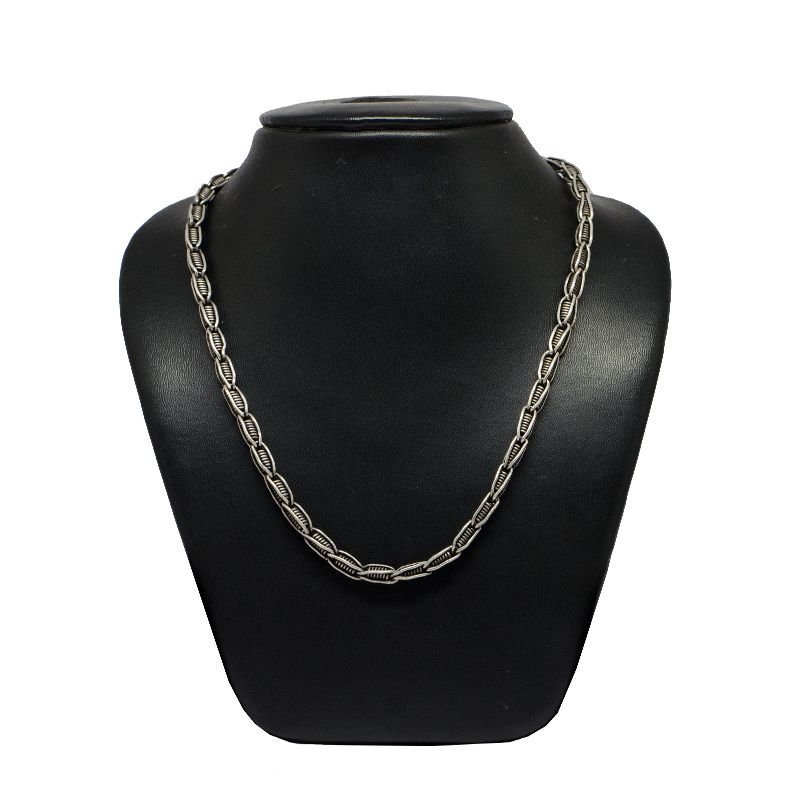  92.5 SILVER SPRING LINK OXIDISED UNISEX CHAIN