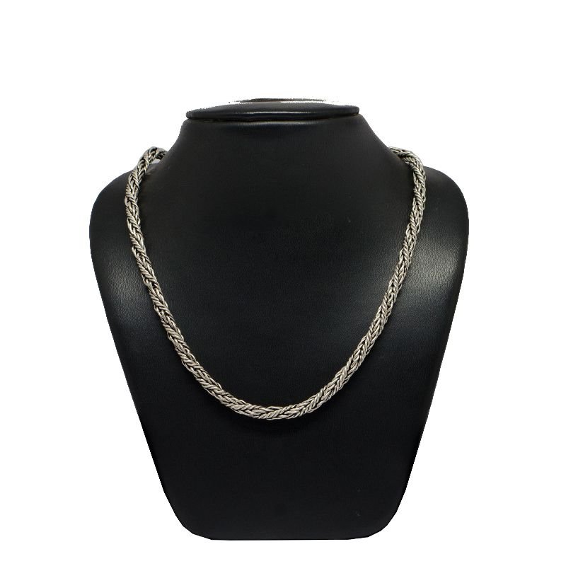 92.5 ROPE OXIDISED PURE SILVER MENS CHAIN