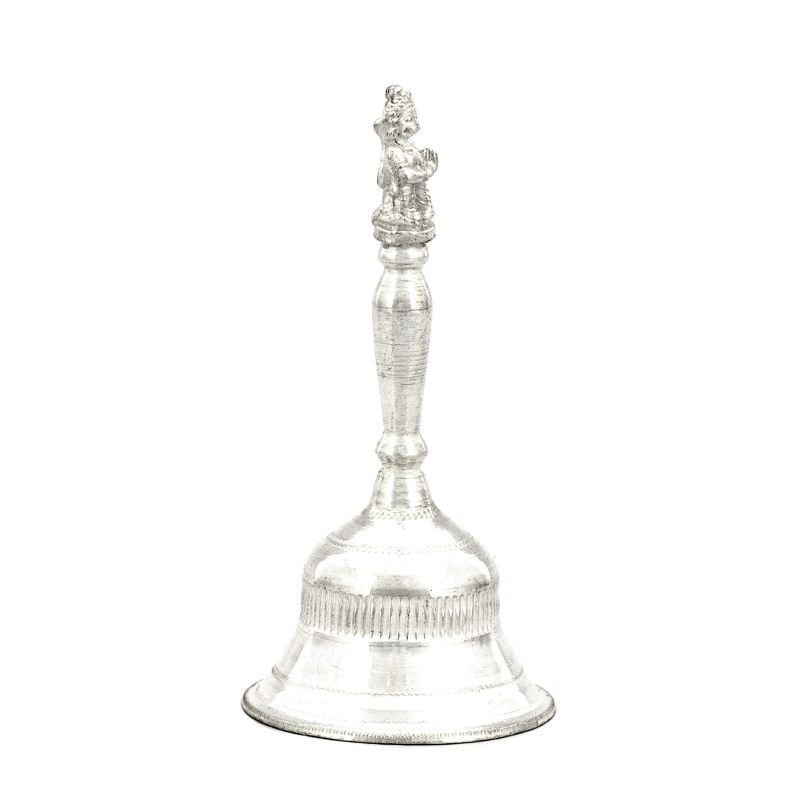 925 PURE SILVER  BELL WITH ANJANEYA FOR POOJA