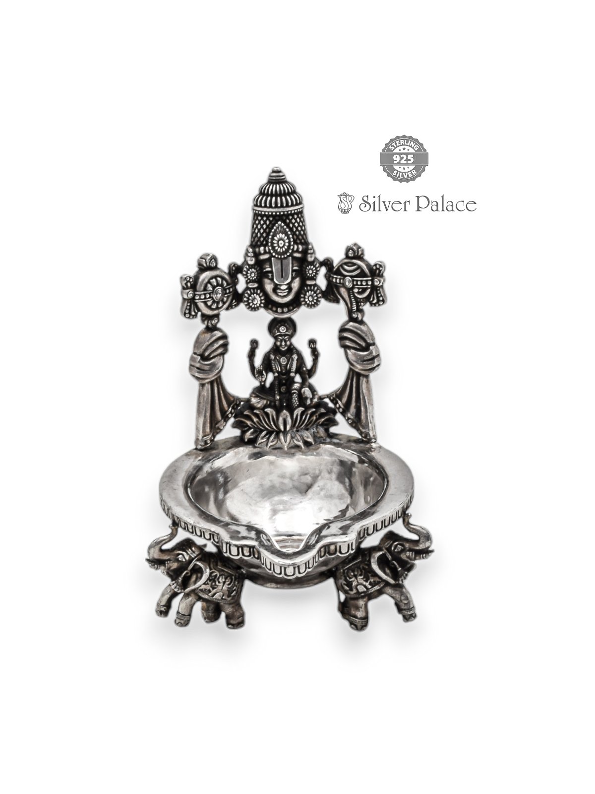 925 OXIDIZED SILVER NIHAL COLLECTION BALAJI LAKSHMI LAMP