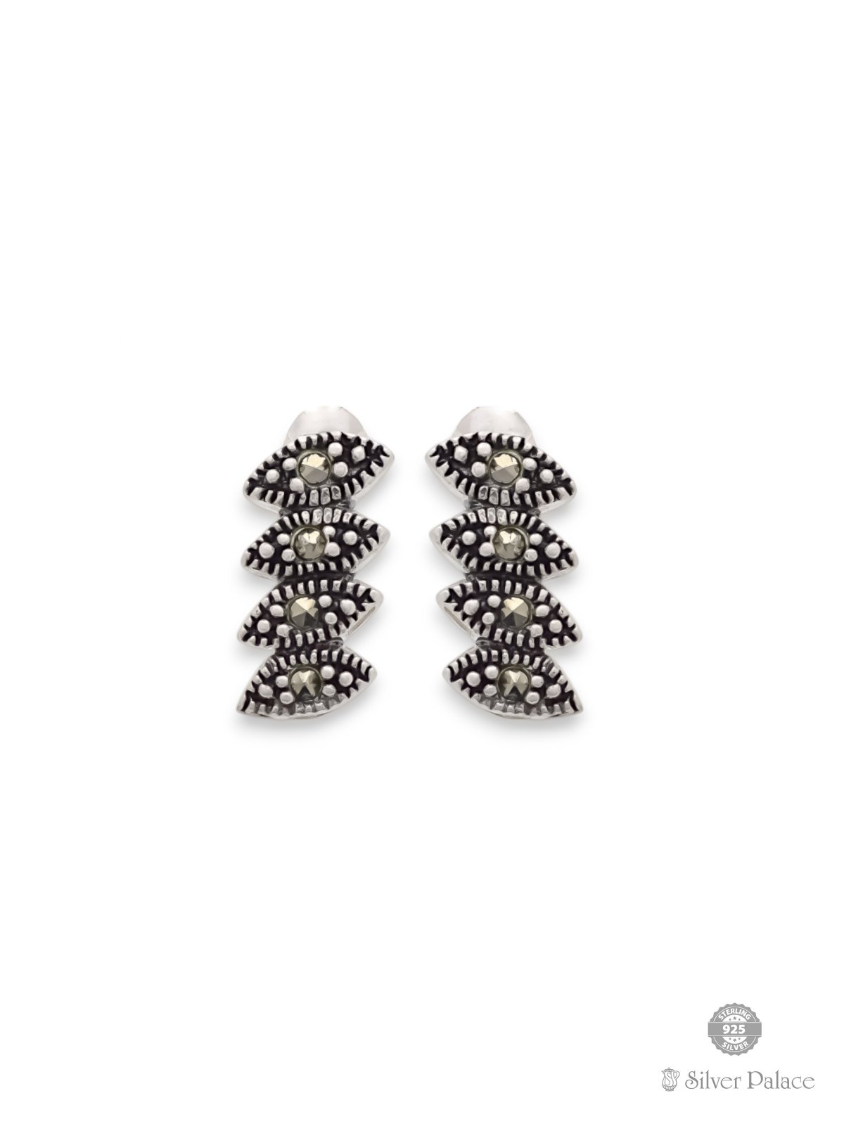 925 OXIDISED SILVER MARCA EARRING FOR GIRLS PRITE COLLECTION