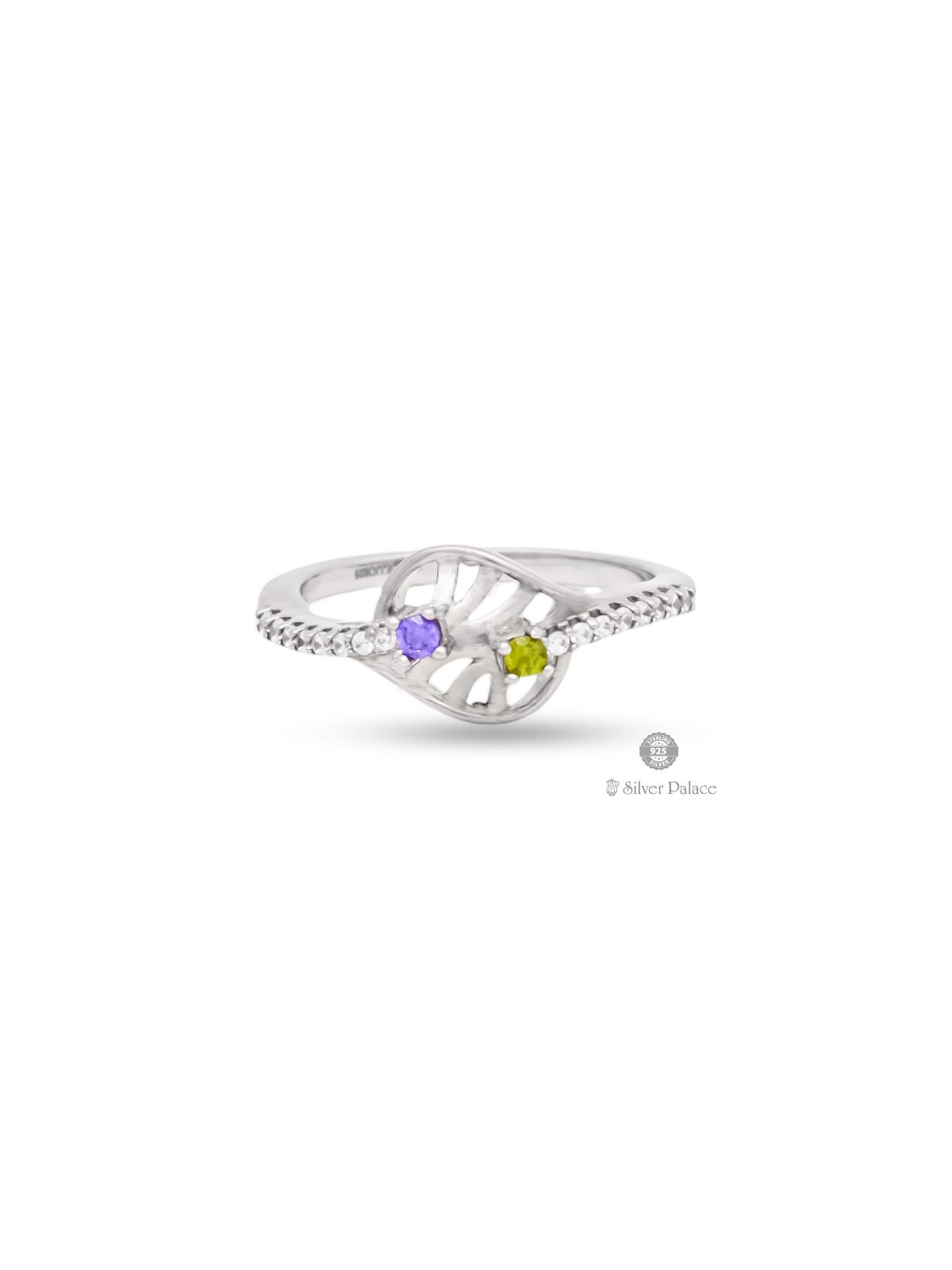 925 STERLING SILVER LEAF DESIGN RING FOR GIRLS PUYA COLLECTION 