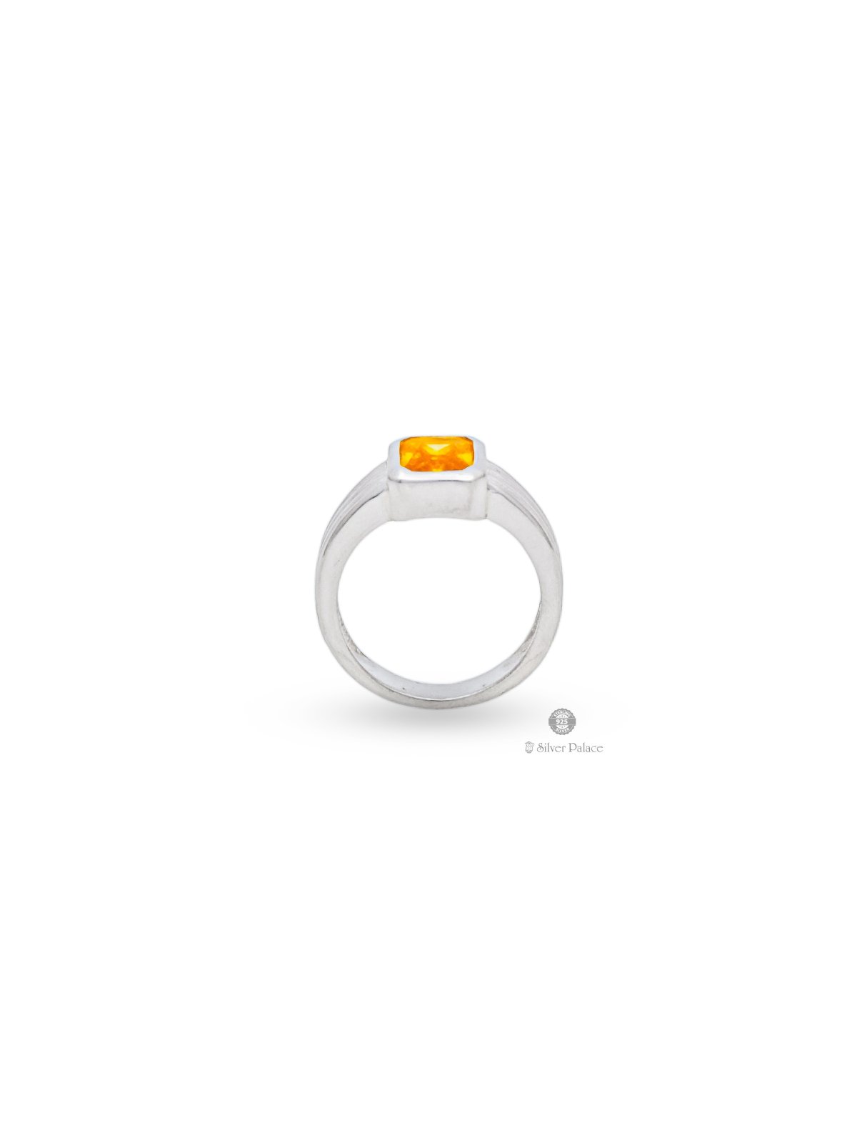 925 Sterling Silver Line With Yellow Stone Rashi Ring For Men And Women ...
