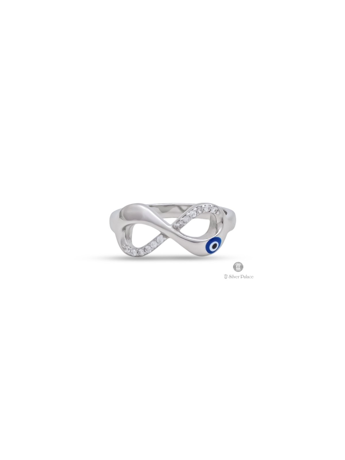 925 STERLING SILVER INFINITY WITH EVIL EYE DESIGN RING FOR YOUR LOVE PUYA COLLECTION 